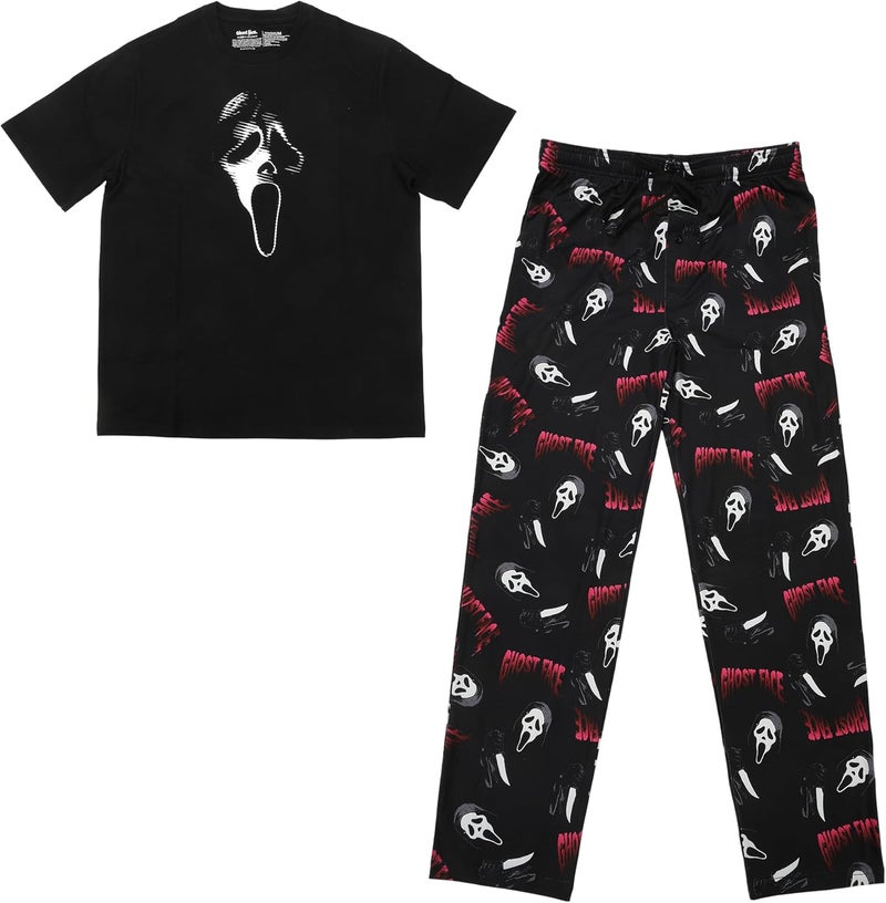 Bio World Ghostface Mask Men's 2-Pack Pajama Set - Image 4